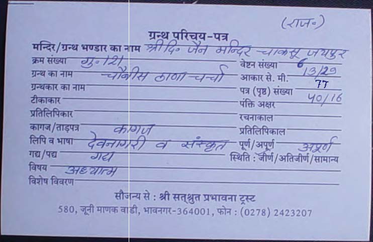 Chaubees Thana Charcha