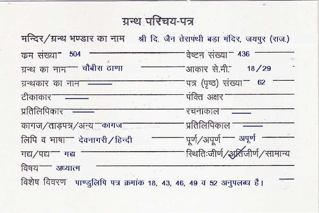 Chaubees Thana 2