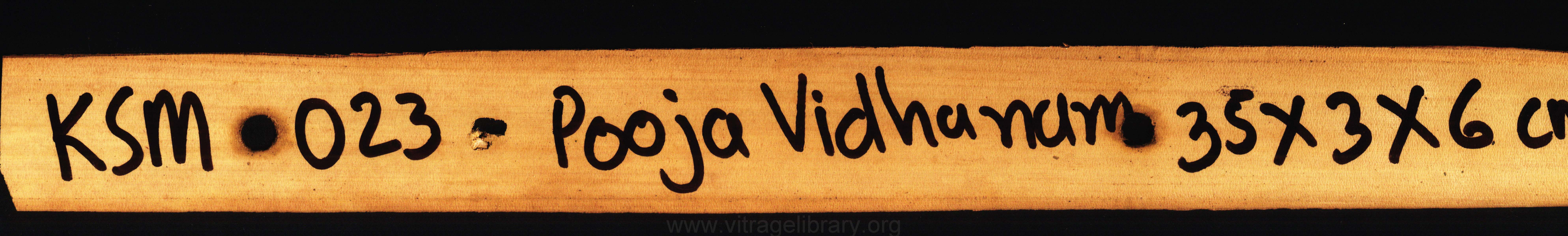 Pooja Vidhanam